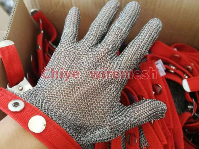 Stainless steel wire cut-proof gloves